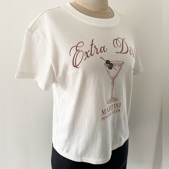 Wildfox “Extra Dirty Martini Social Club” Graphic Tee – Size Small - Picture 10 of 11